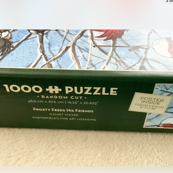 Cobble Hill Frosty Feeds His Friends 1000 Puzzle - Picture 3 of 4